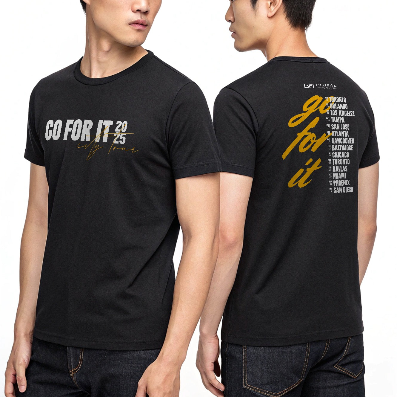 40 City Tour T Shirt - Buy 2, Get 2 FREE!
