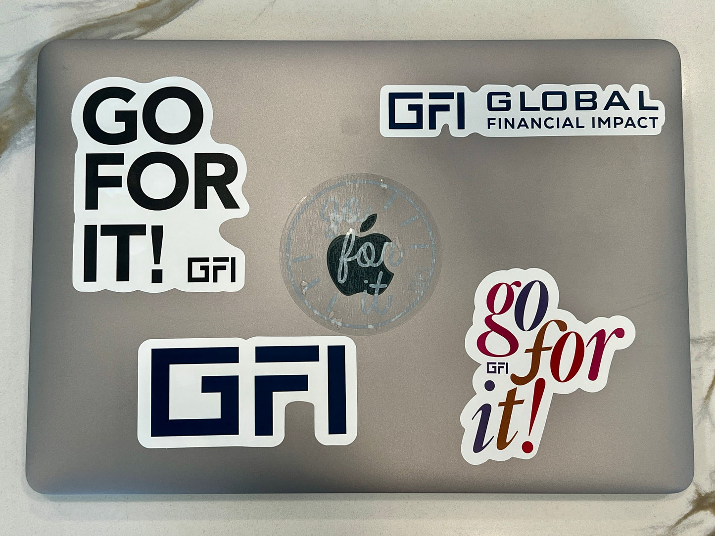 "GO FOR IT!" Bold Black & White Sticker – Modern Motivation -Buy 2, Get 2 FREE!