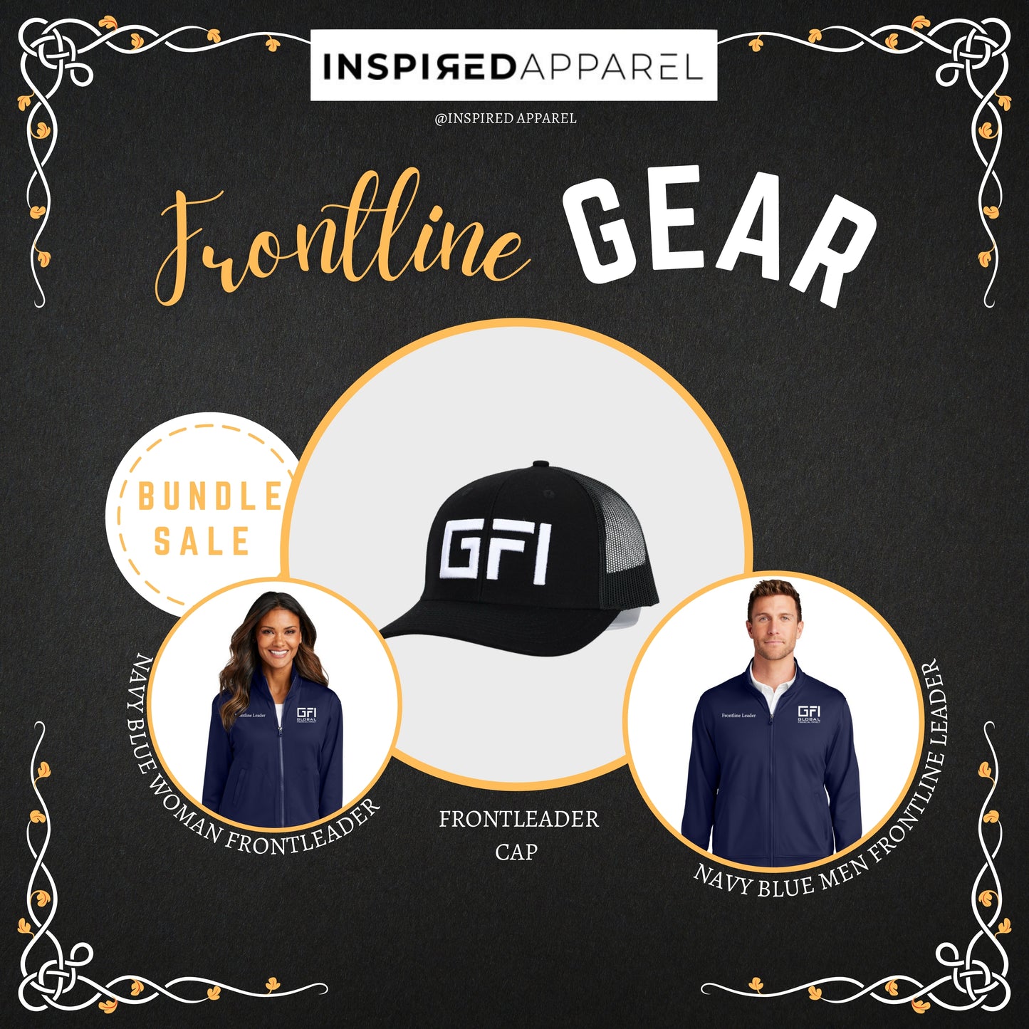 Frontline Gear Bundle – NAVY Jacket & Hat MEN - ONLY $61.99