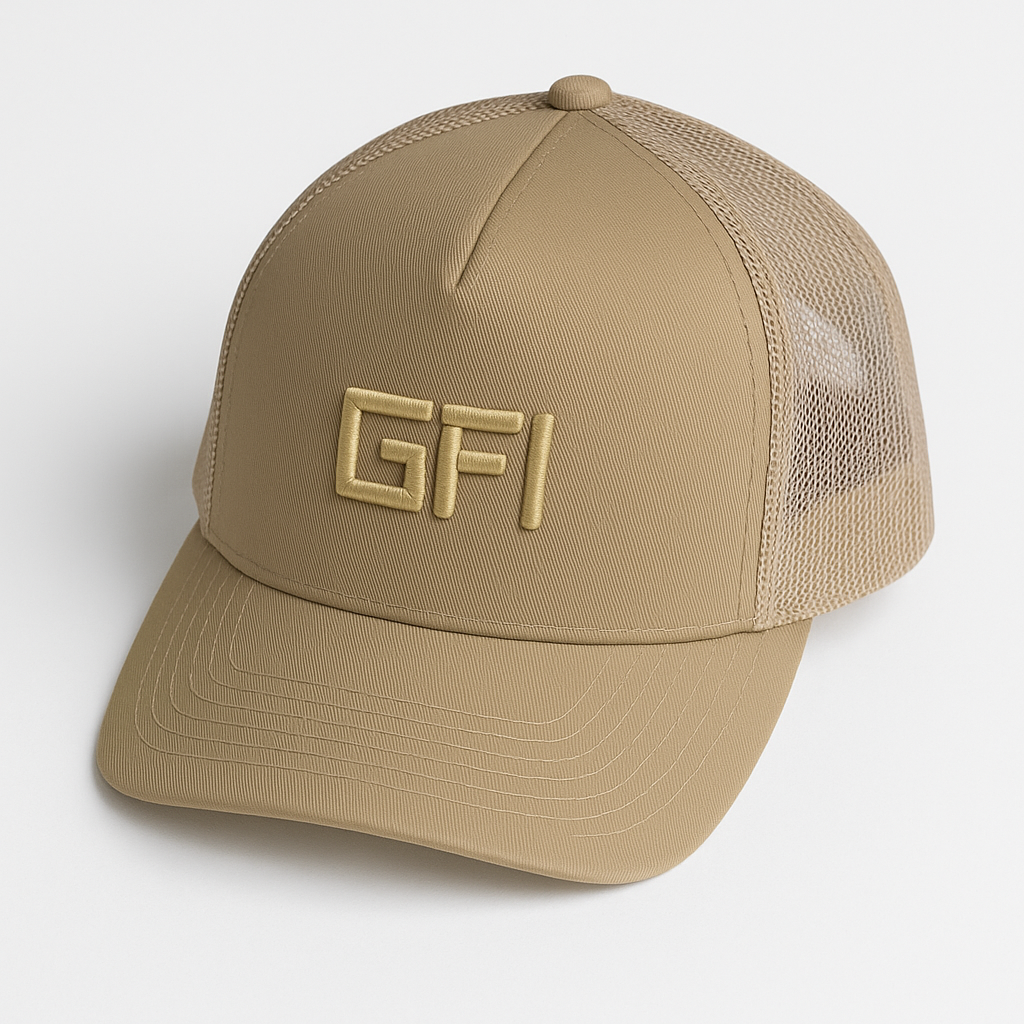GFI Black Mesh Snapback – 3D Embroidery – GFI-LGNDS Collection (Limited Stock)