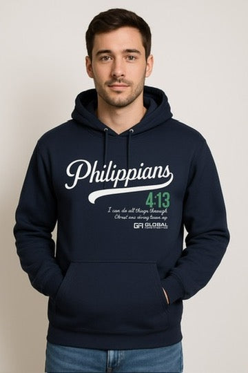 Mens Philippians Hoodie Navy Blue