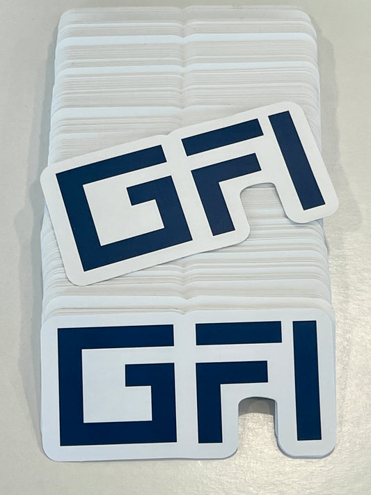 GFI Logo Sticker – Modern, Bold, and Brand-Driven -Buy 2, Get 2 FREE!