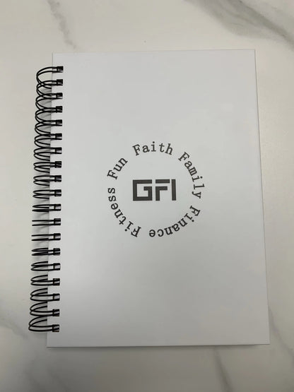 5F's White Spiral Hardcover Notebook - BOGO50 promotion.