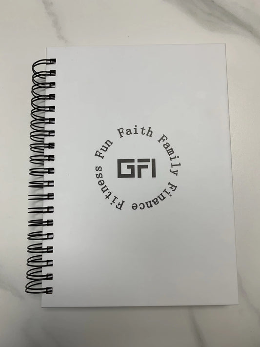 5F's White Spiral Hardcover Notebook - BOGO50 promotion.