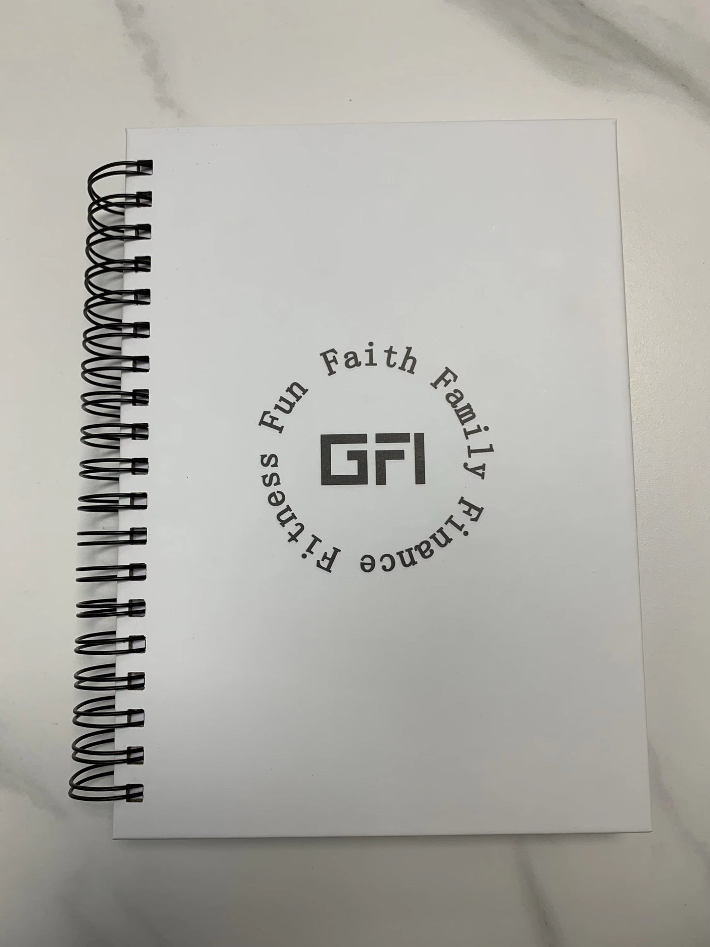 5F's White Spiral Hardcover Notebook - BOGO50 promotion.