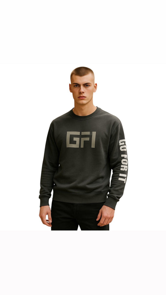 GFI "Go For It" Crewneck Sweater – Black