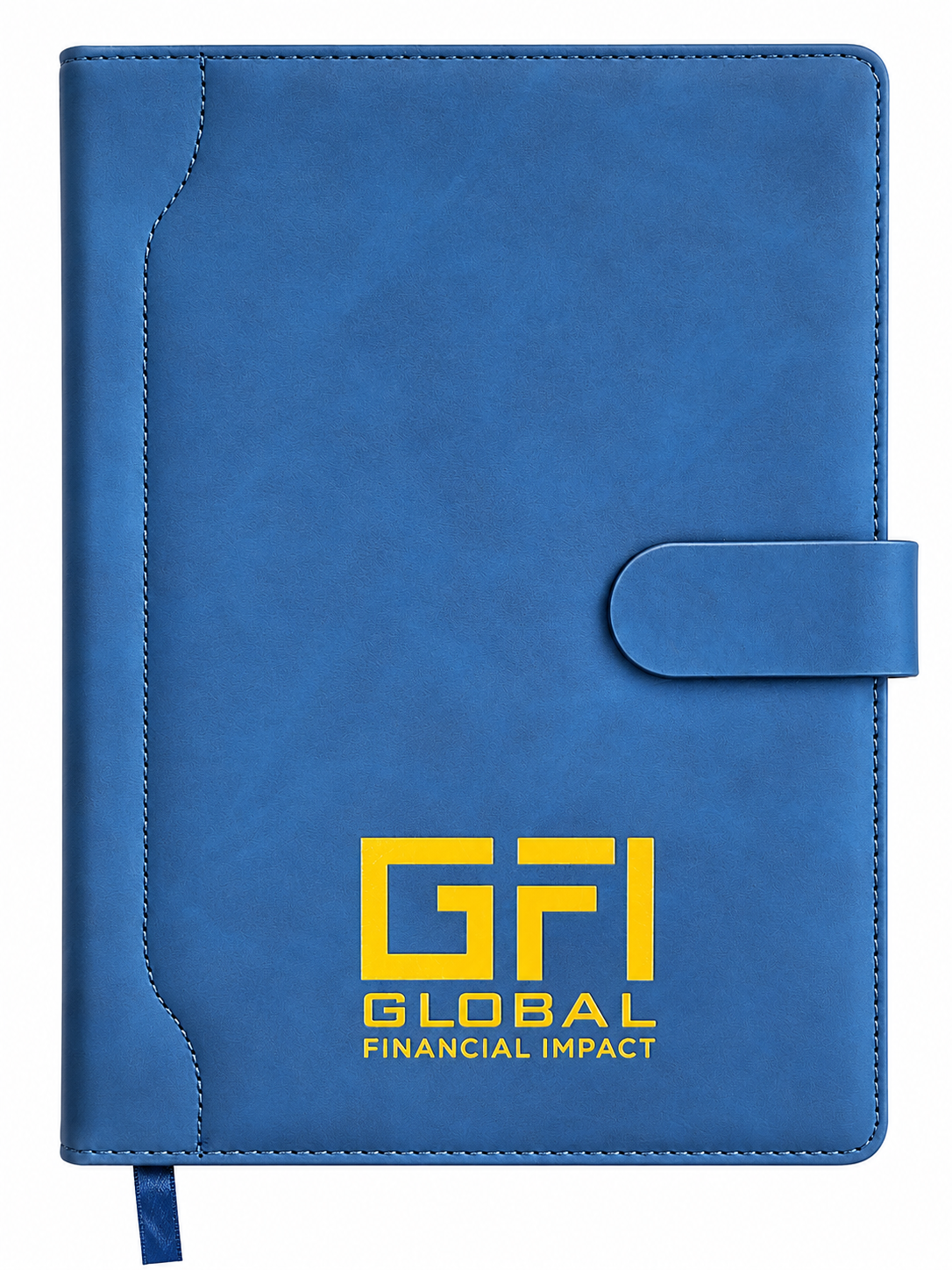 GFI Premium PU Leather Buckle Notebook – Blue