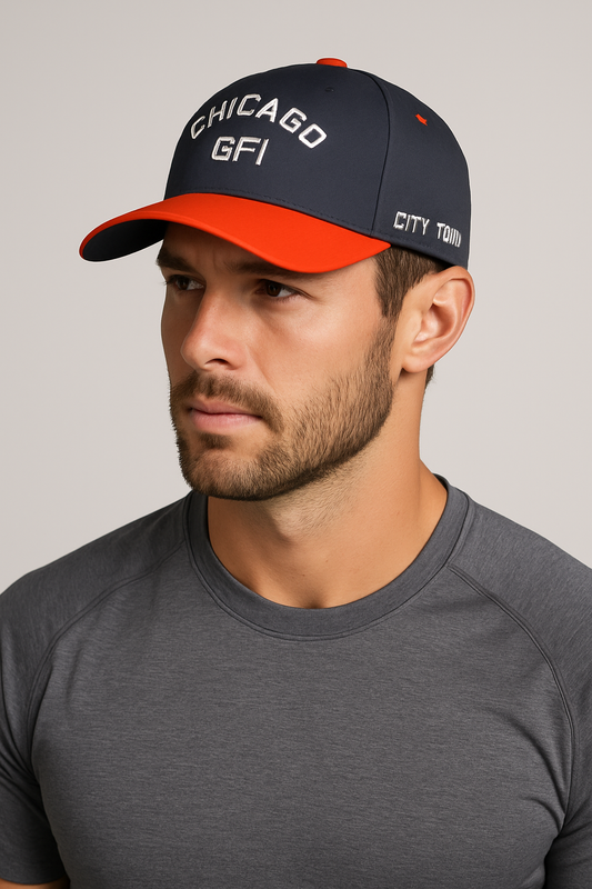 GFI “Chicago City Tour” Performance Hat – Navy/Orange