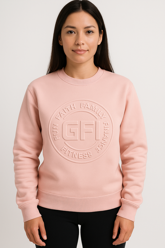 Women 5F's Emblem Pink Sweater