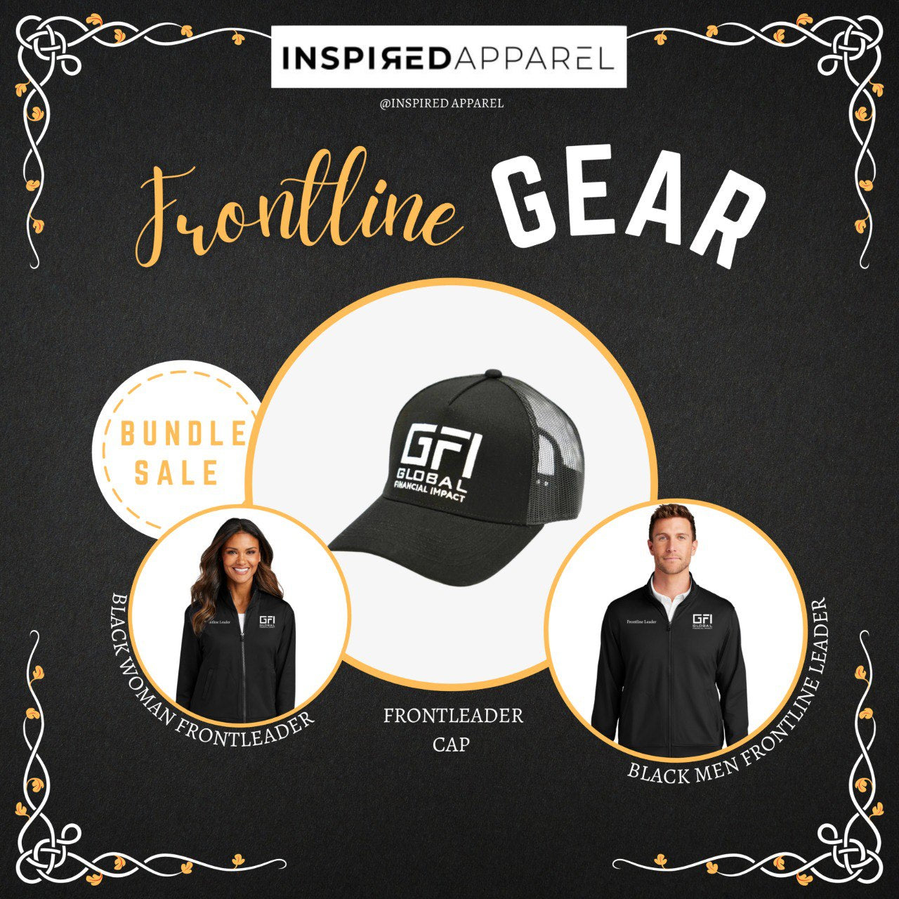Frontline Gear Bundle – Black Jacket & Hat WOMAN- ONLY $61.99
