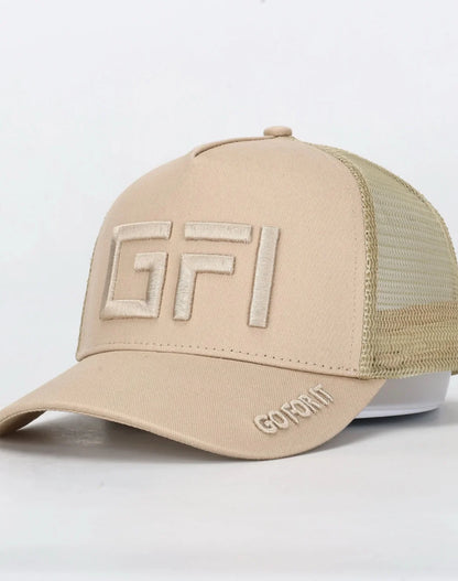 Khaki Trucker Hat 3D GFI