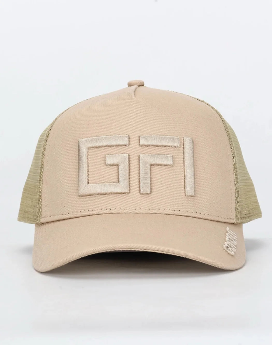 Khaki Trucker Hat 3D GFI