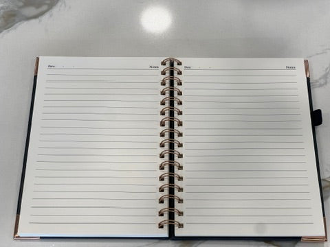 GFI Navy Spiral  Rosegold Trim Notebook - BOGO50 promotion