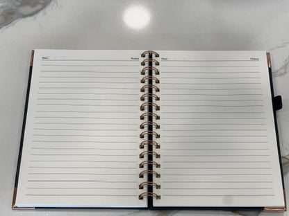 GFI Navy Spiral  Rosegold Trim Notebook - BOGO50 promotion
