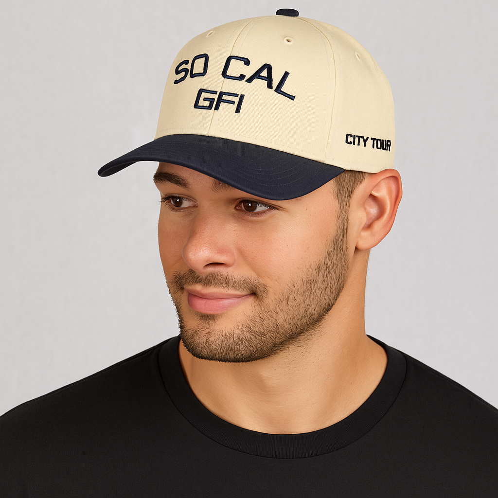 SO CAL GFI Hat – Natural/Navy – Inspired Apparel
