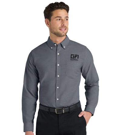GFI SuperPro™ Oxford Shirt – Black w/Black Embroidery