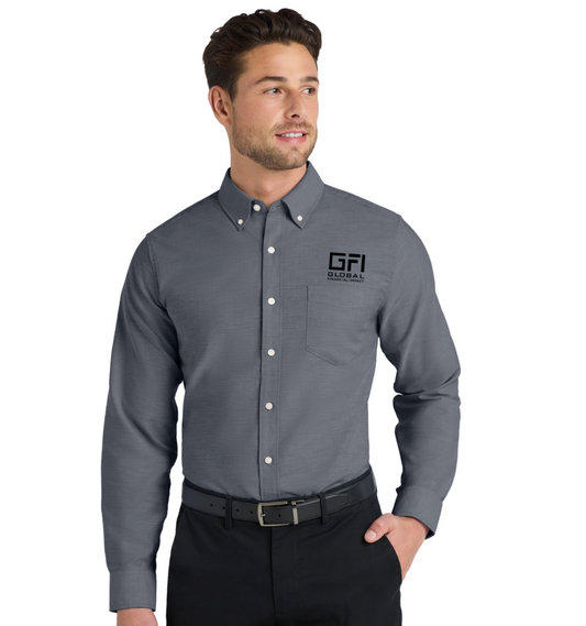 GFI SuperPro™ Oxford Shirt – Black w/Black Embroidery