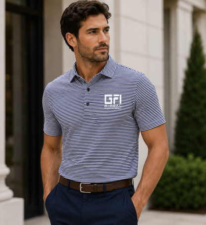 Fairway & Greene Bryant Stripe Performance Polo