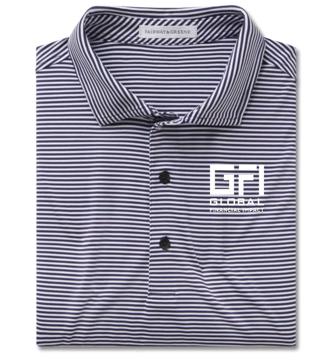 Fairway & Greene Bryant Stripe Performance Polo